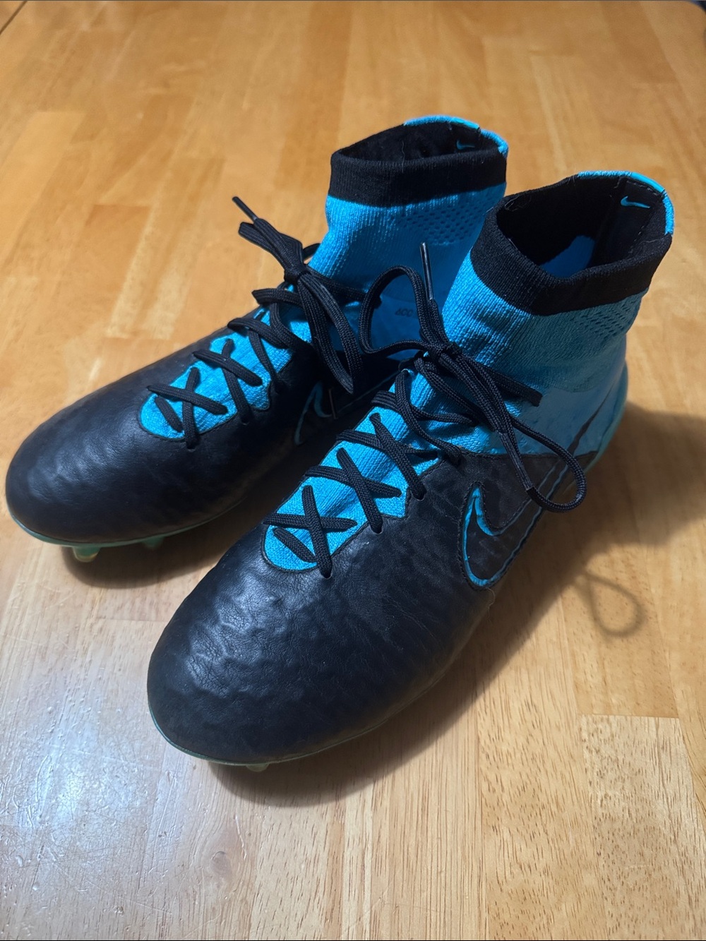 Nike Magista Obra Tech Craft Leather FG 'Black Turquoise Blue'